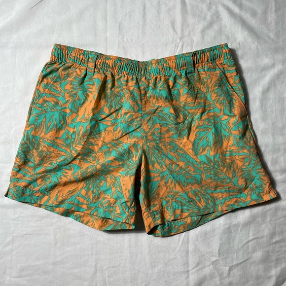 Columbia PFG Super backcast water shorts electric turquoise Hawaiian print L - Picture 3 of 10